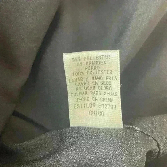 Everly Black Dress with Lace Pattern and Gold Zipper in Back Lined Size Small - Picture 16 of 16